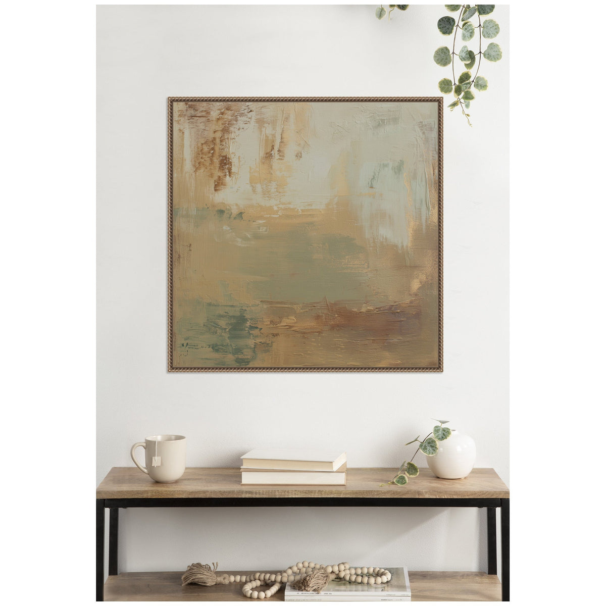Sage Horizon No. 3 by Amy Lighthall Framed Canvas Wall Art Print