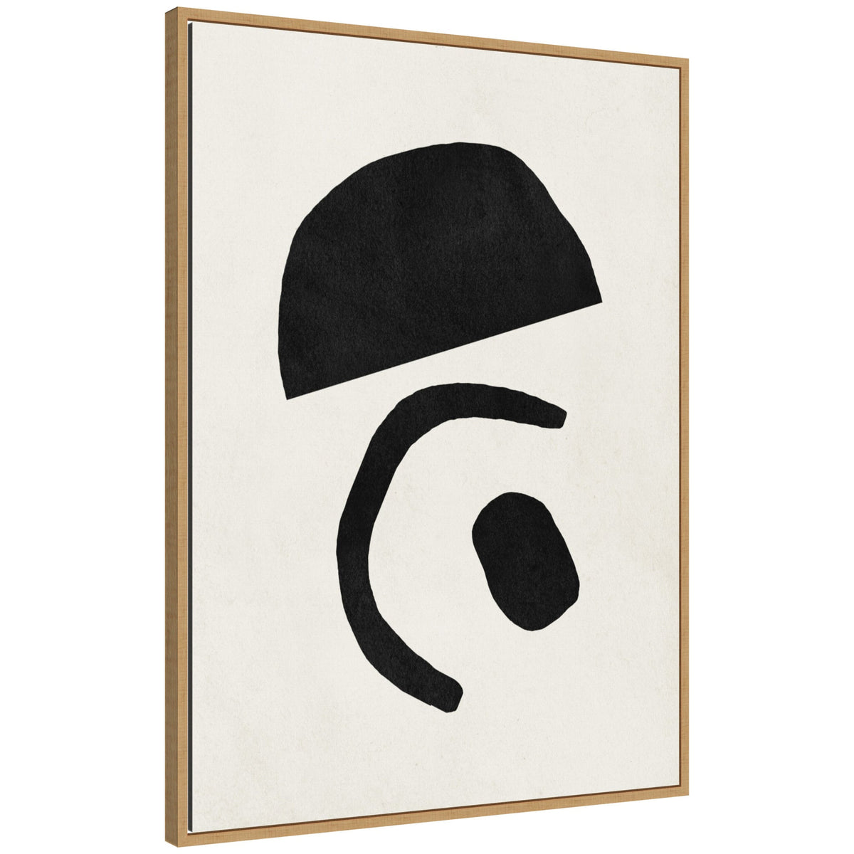 Sylvie Black Geometric Abstract 3 Framed Canvas by July Art Prints