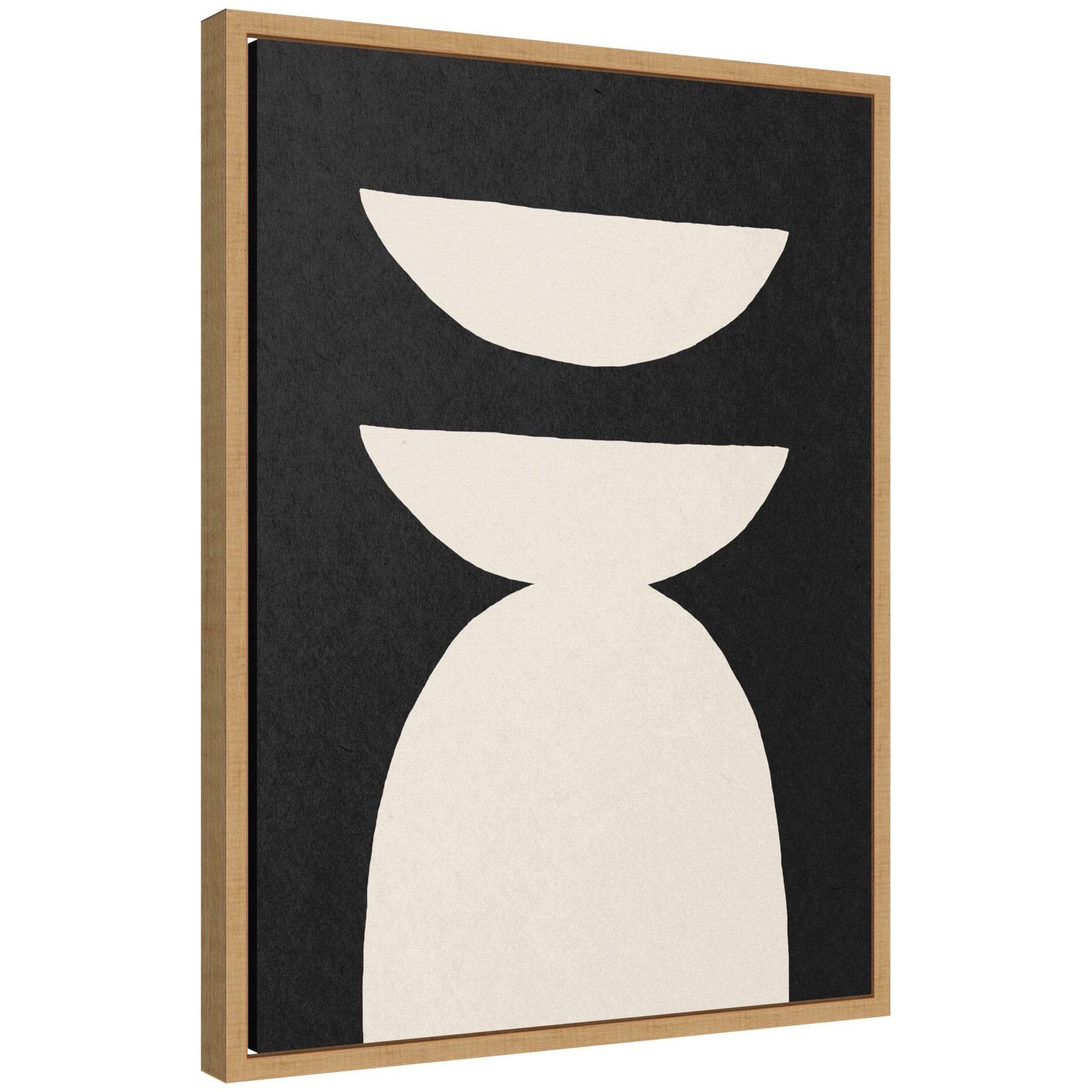 Sylvie White Geometric Abstract Framed Canvas by July Art Prints