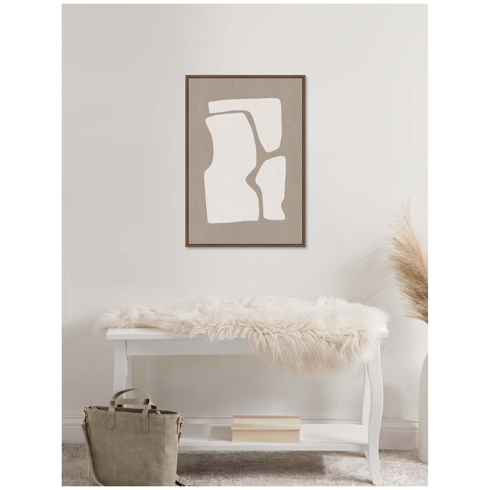 Organic Figures No. 2 by Gabrielly Guedes Framed Canvas Wall Art Print