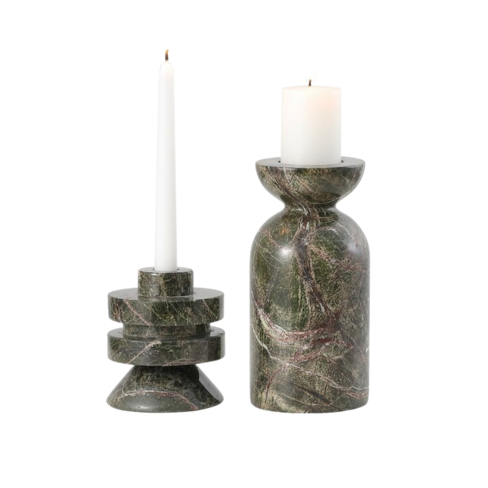 Jing Marble Candle Holders (Set of 2)
