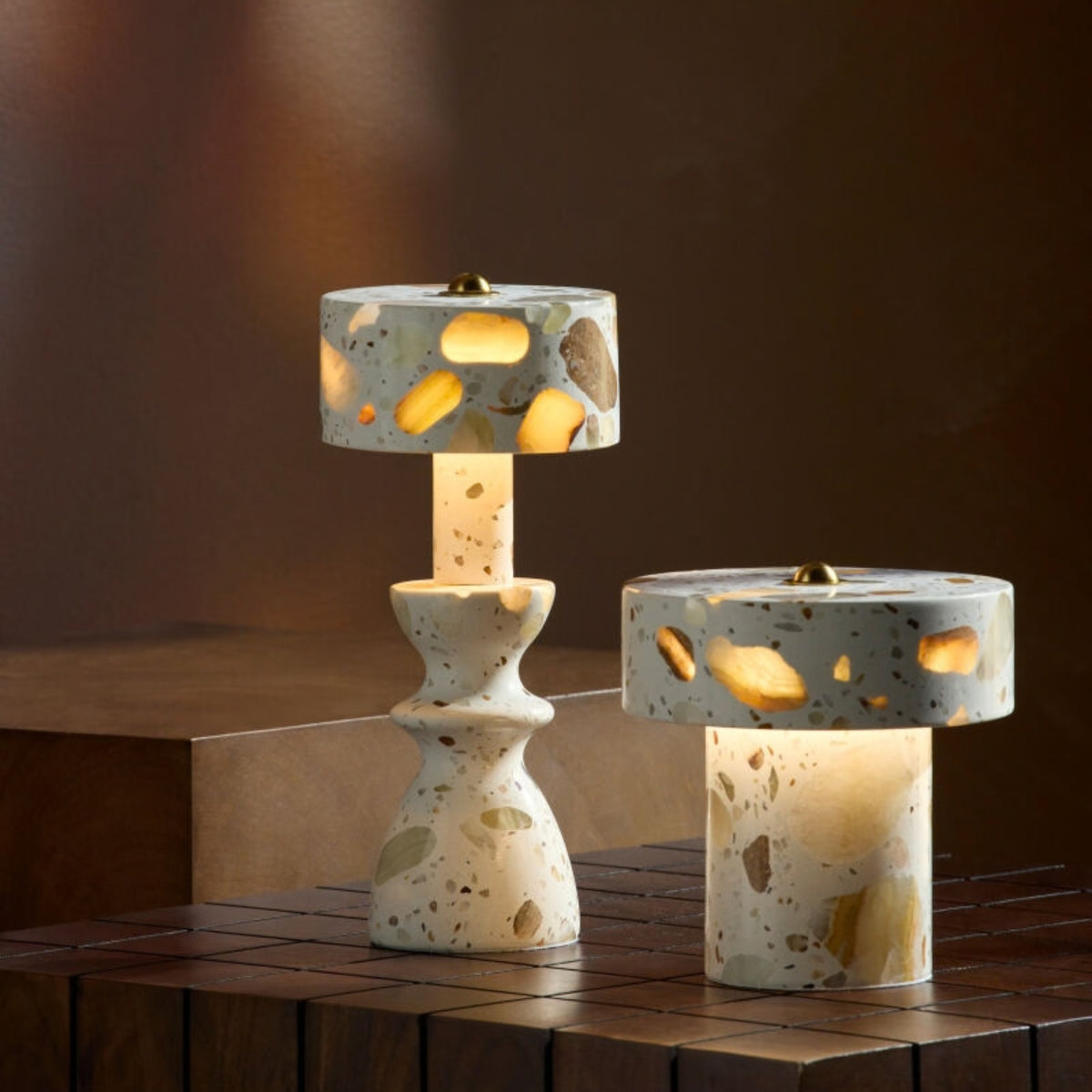Shinita Portable Marble Table Lamp