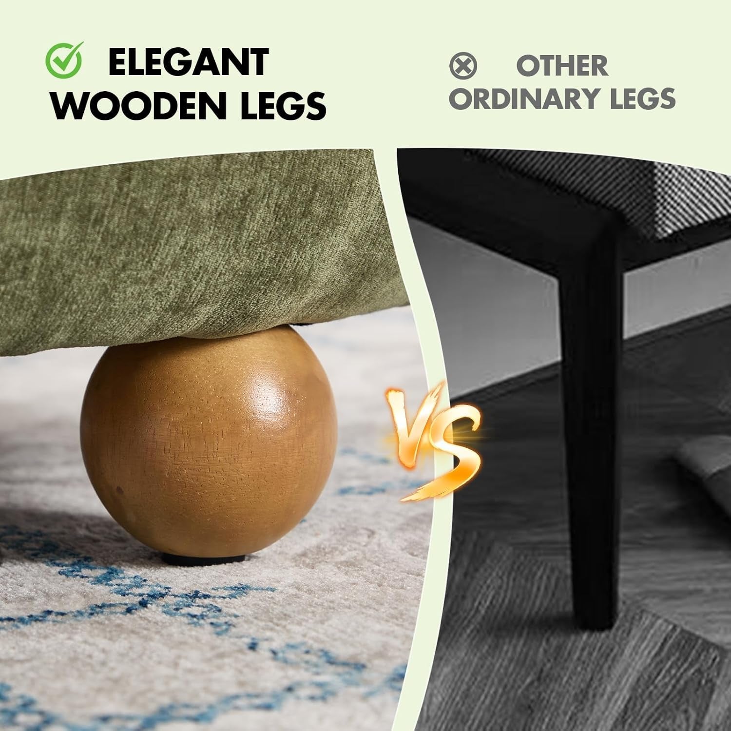 54-Inch Green Velvet EndOfBed Bench Cushioned Seat