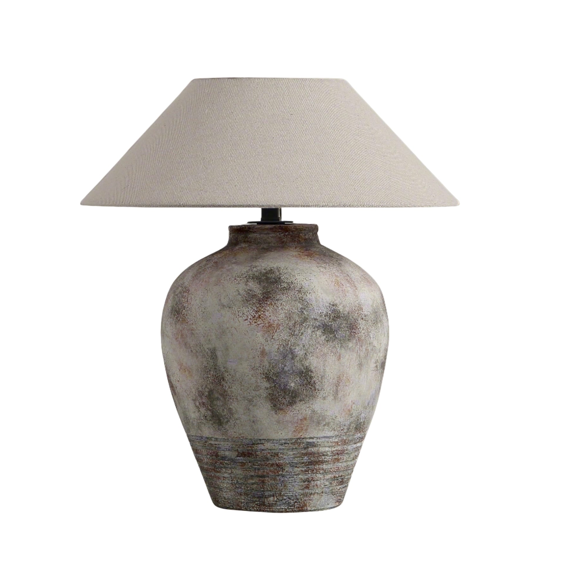 Sarah Dual-Function Table Lamp Vase - Dark Grey Brown 17.3"