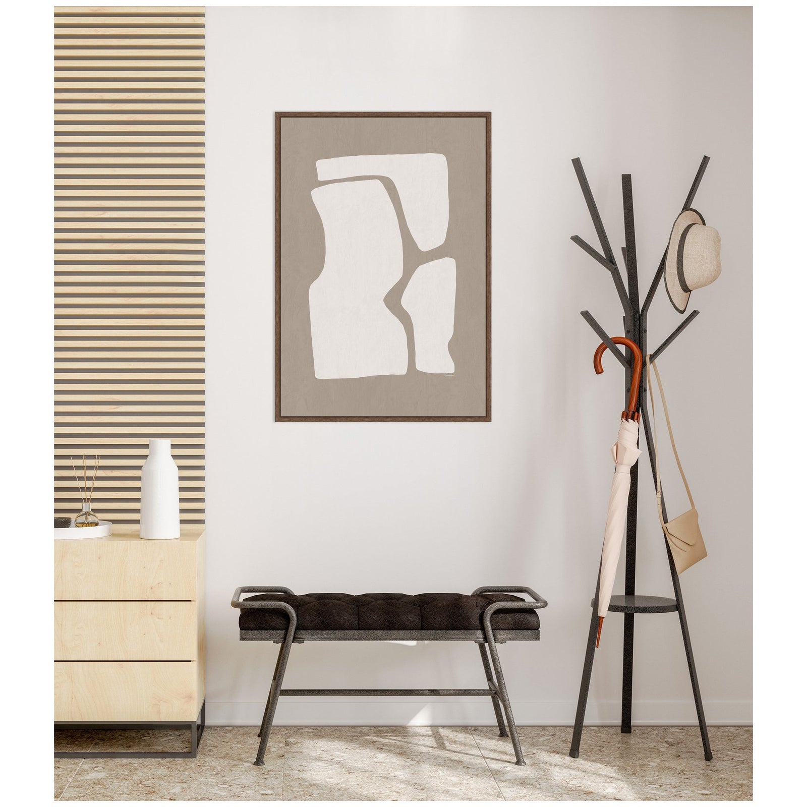 Organic Figures No. 2 by Gabrielly Guedes Framed Canvas Wall Art Print