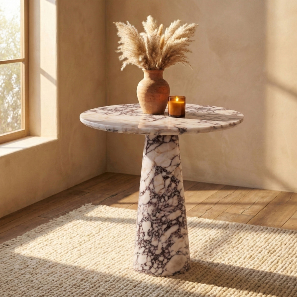 Claude Viola Marble Bistro Dining Table