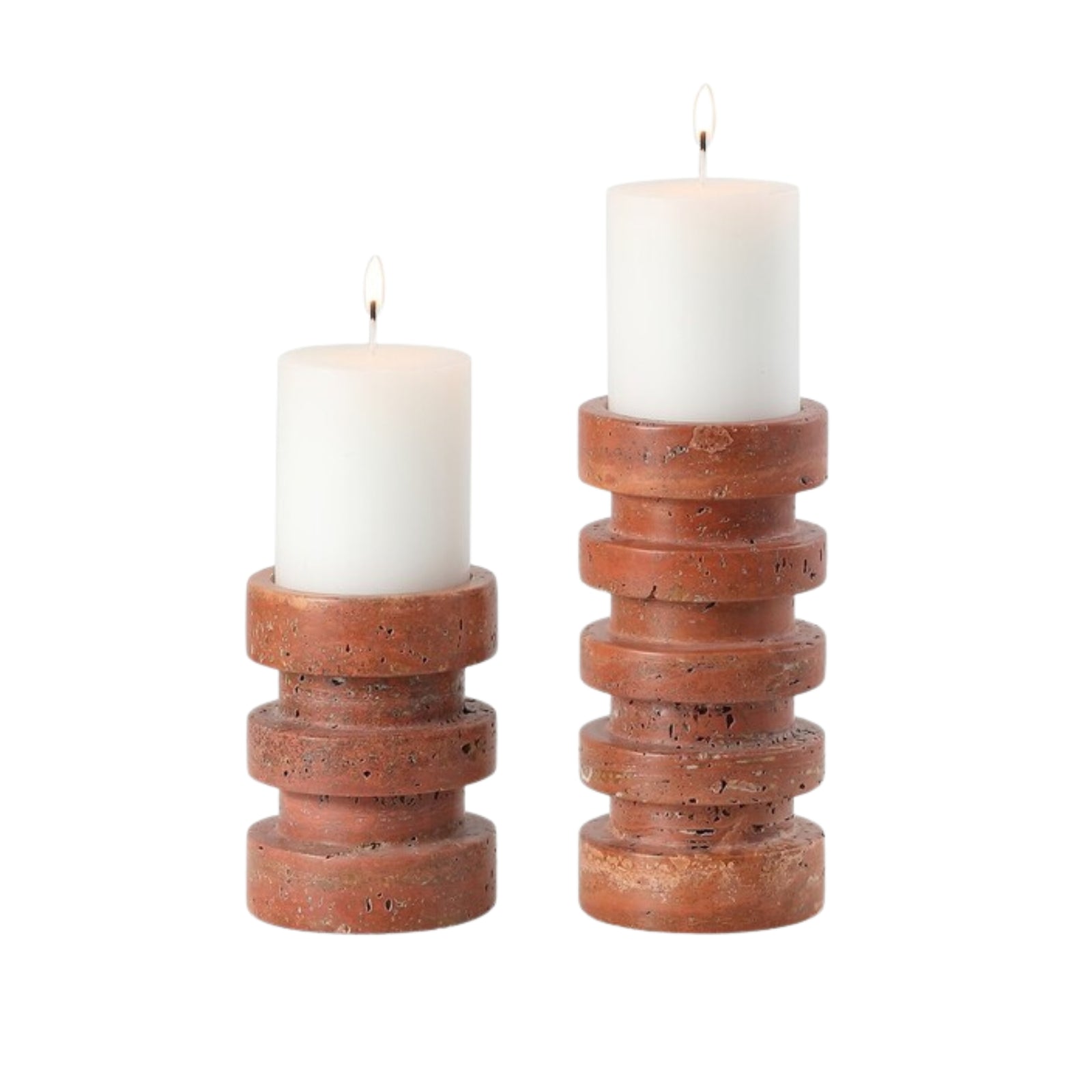 Bristol Marble Candle Holders | Set of 2