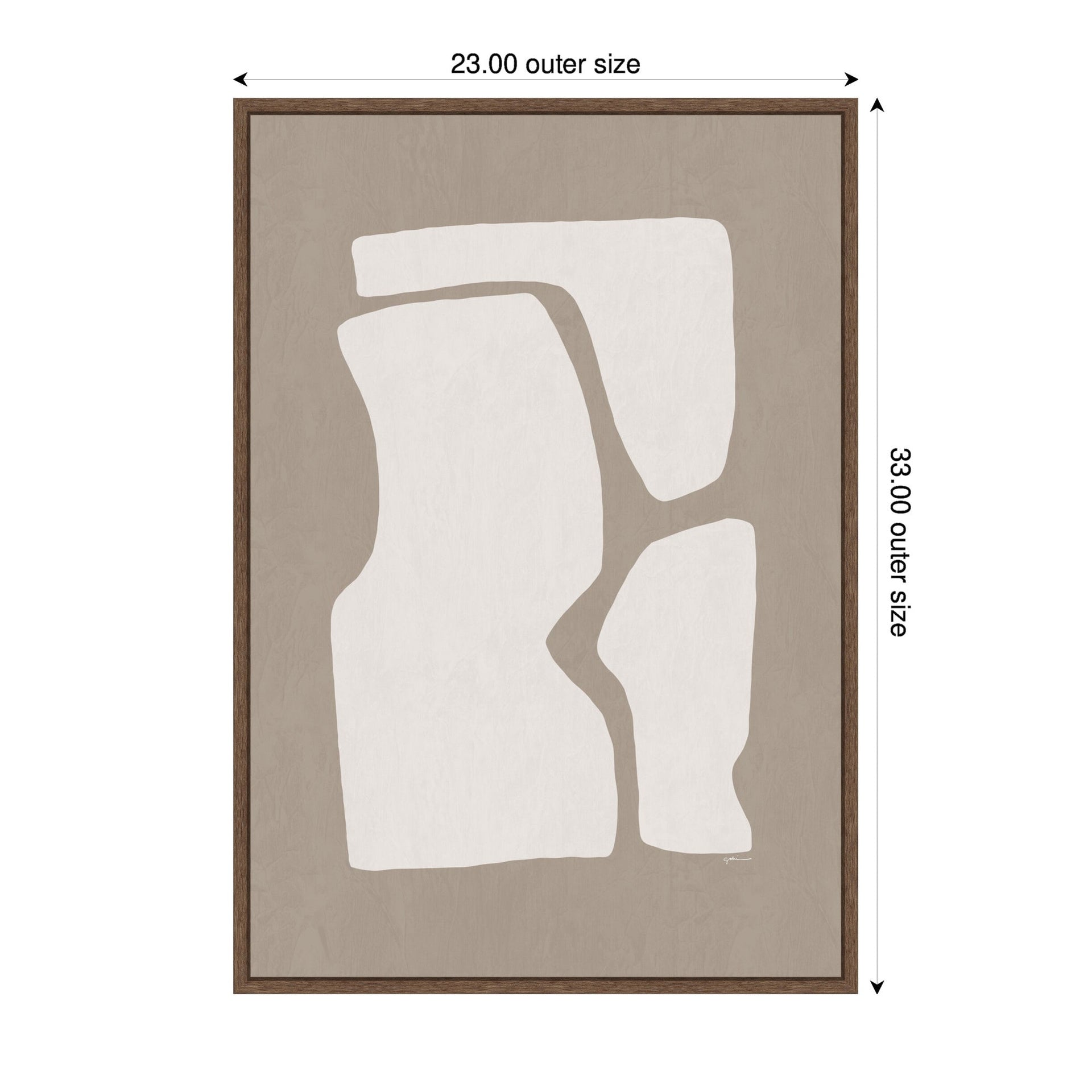 Organic Figures No. 2 by Gabrielly Guedes Framed Canvas Wall Art Print