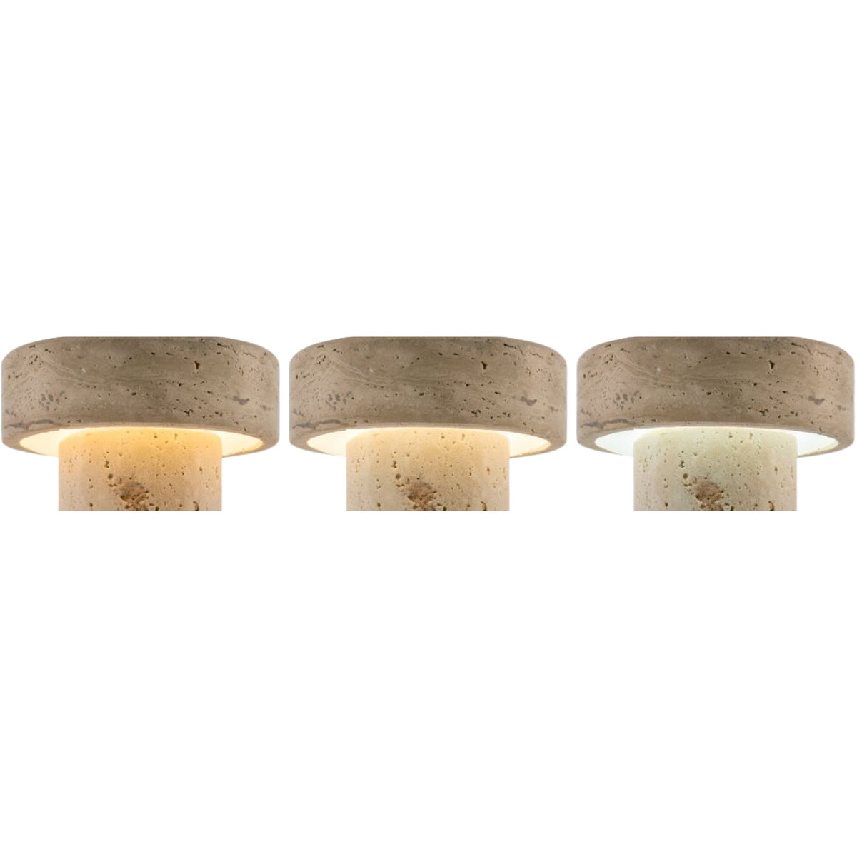Silvia Mini Portable Travertine Table Lamp