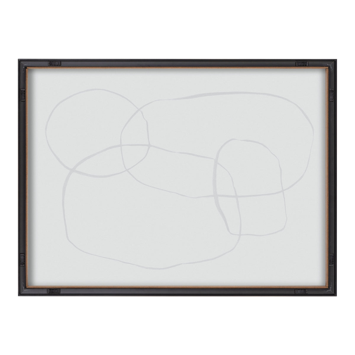 Blake 871 Modern Circles Framed Printed Glass by Teju Reval of SnazzyHues