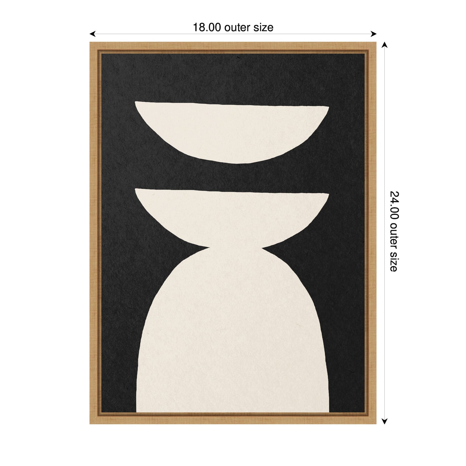 Sylvie White Geometric Abstract Framed Canvas by July Art Prints