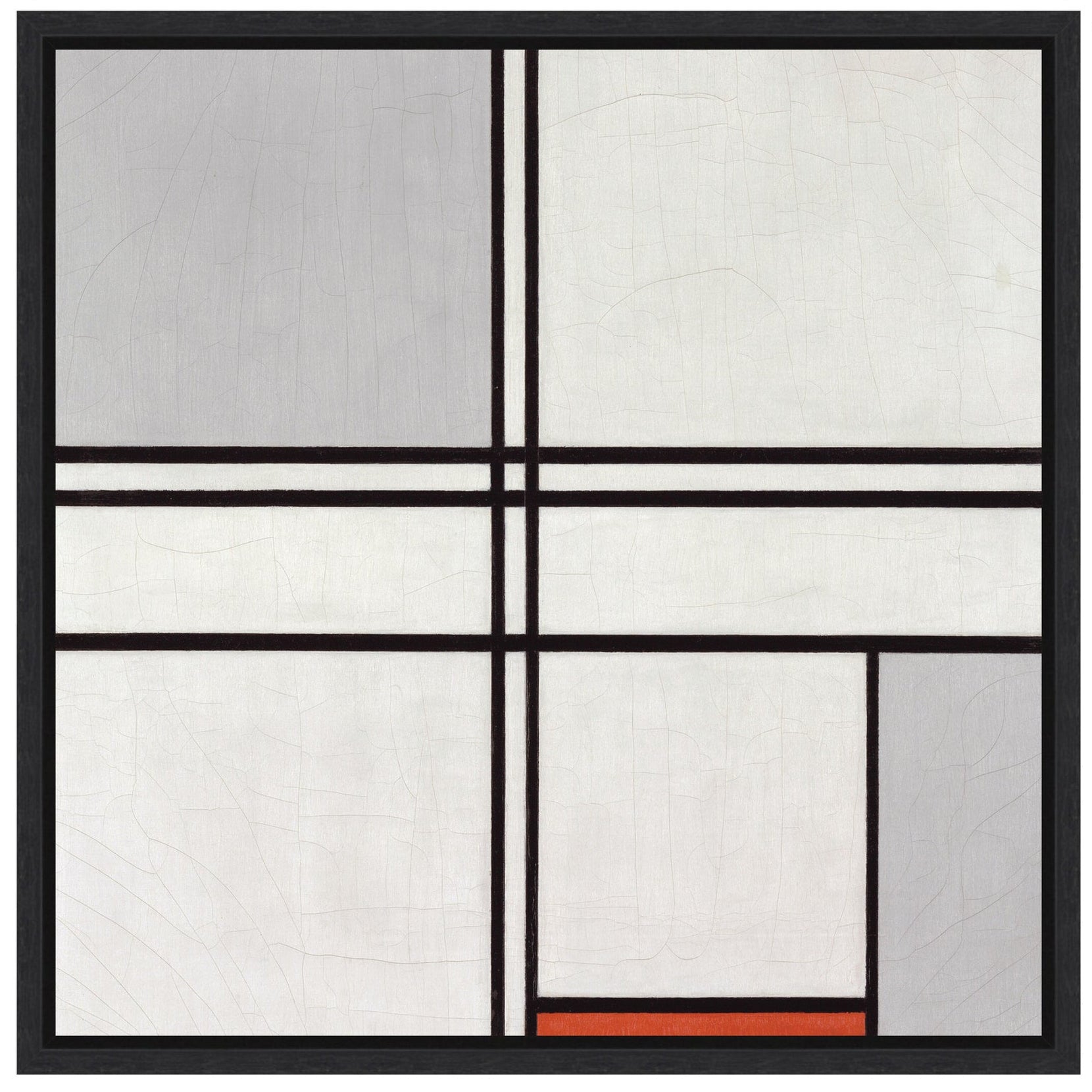 Sylvie Piet Mondrian Composition No 1 Gray Red 1935 Framed Canvas by The Art Institute of Chicago