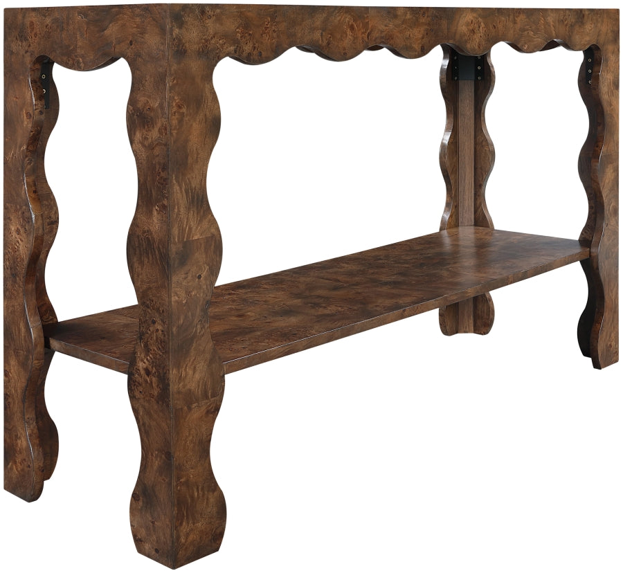 Rhodes Burl Console Table