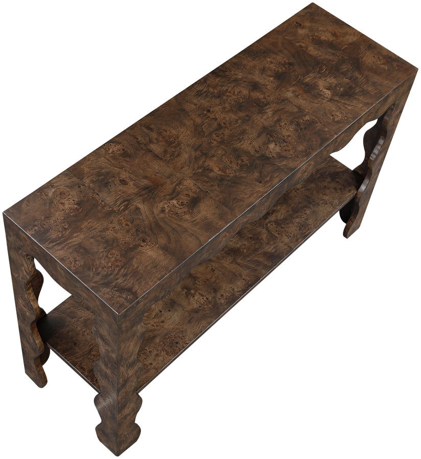 Rhodes Burl Console Table