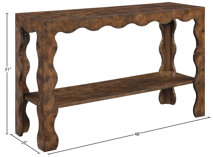 Rhodes Burl Console Table