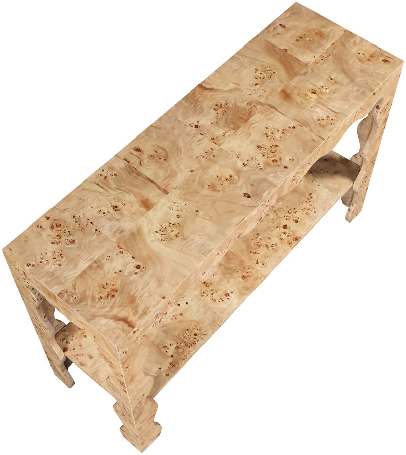 Rhodes Burl Console Table