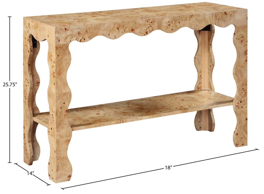 Rhodes Burl Console Table