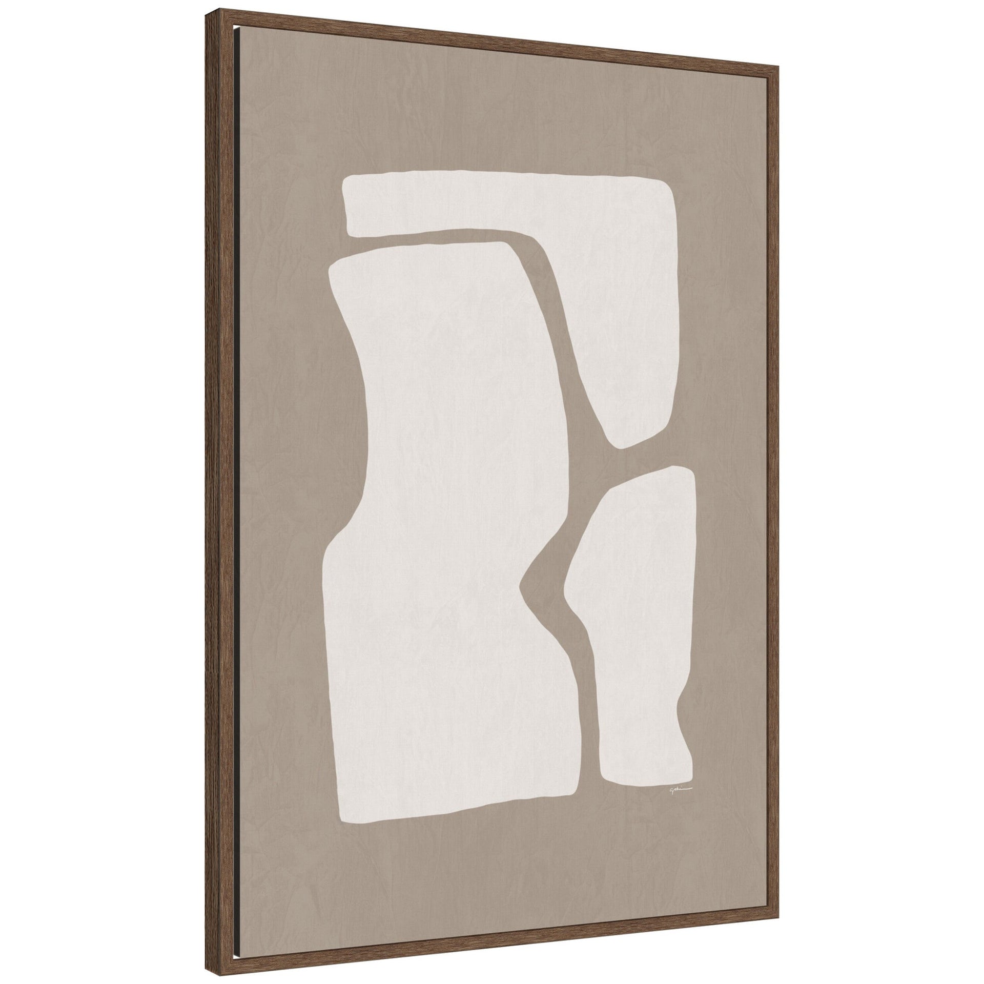 Organic Figures No. 2 by Gabrielly Guedes Framed Canvas Wall Art Print