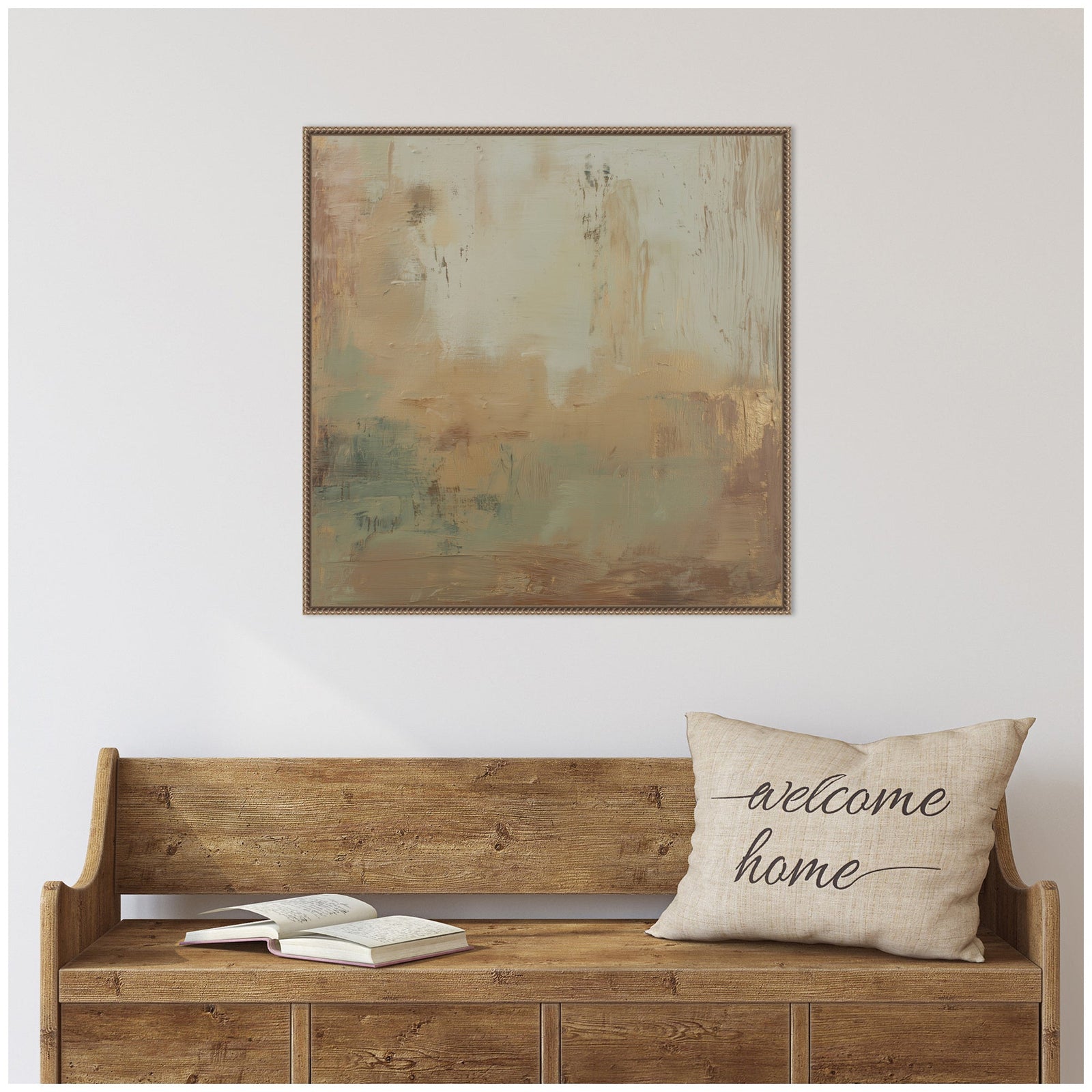 Sage Horizon No. 2 by Amy Lighthall Framed Canvas Wall Art Print