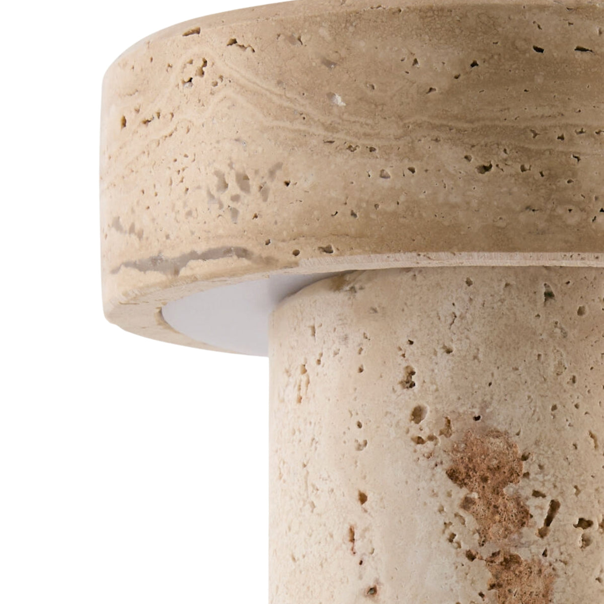 Silvia Mini Portable Travertine Table Lamp