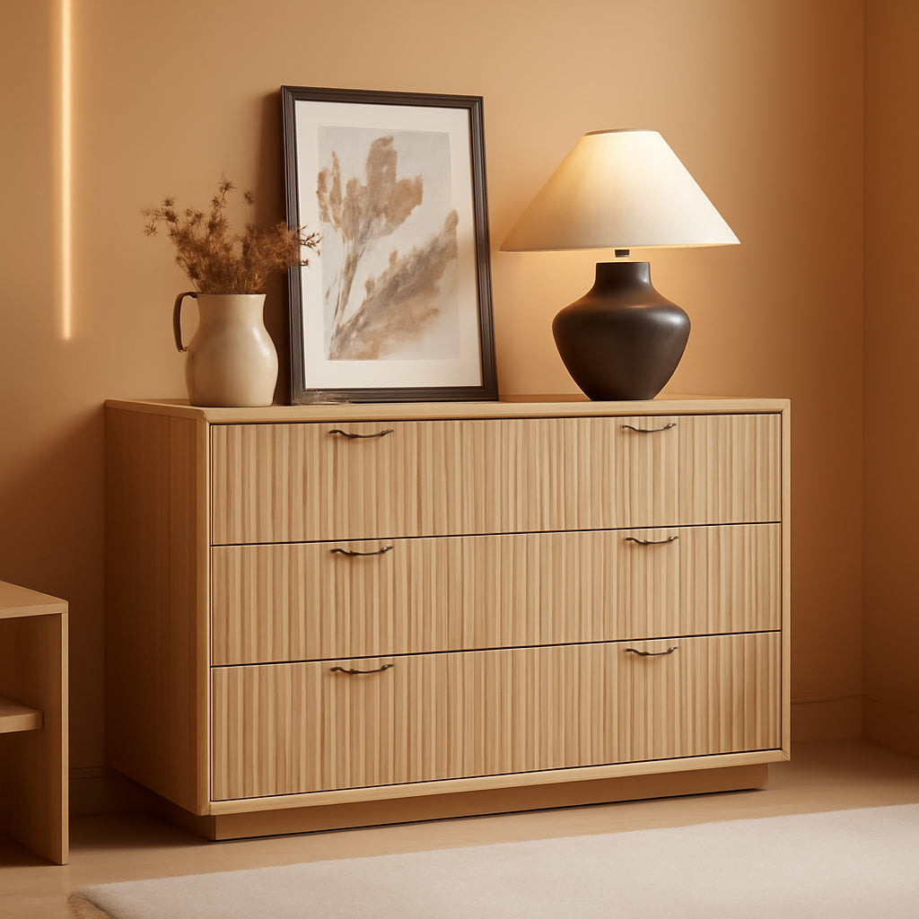 Elena Fluted 6-Drawer Dresser