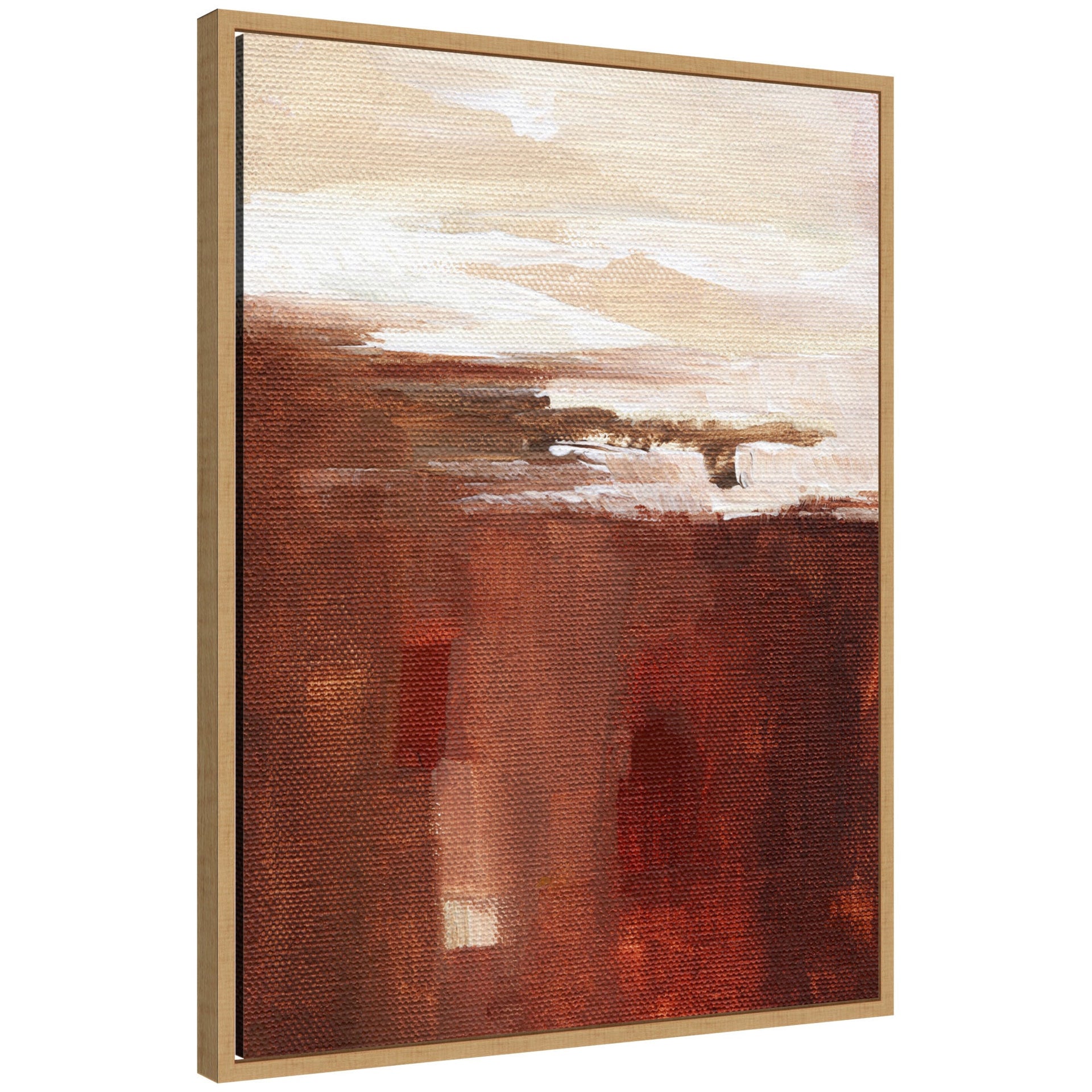 Sylvie Earthen Abstract Framed Canvas by Nikita Jariwala