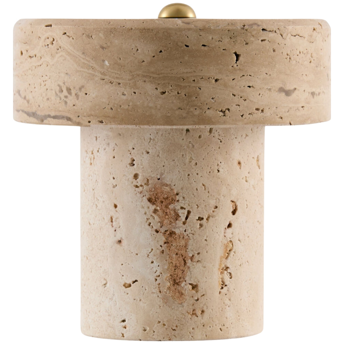 Silvia Mini Portable Travertine Table Lamp