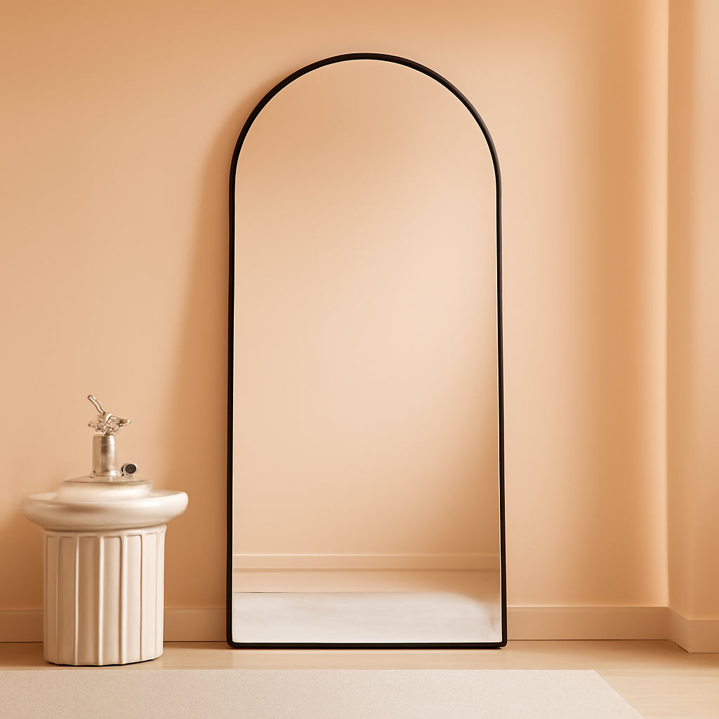 Arched Full Length Mirror, Black