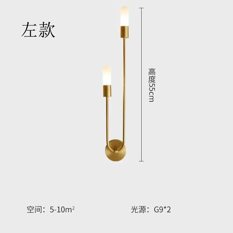 Modern Nordic Double-Head Wall Light for Bedroom