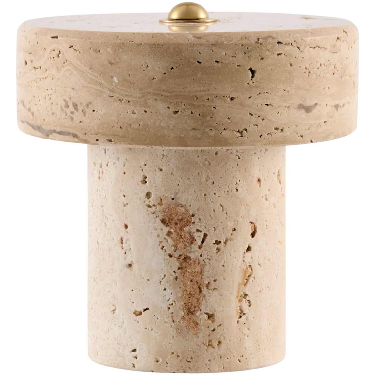 Silvia Mini Portable Travertine Table Lamp