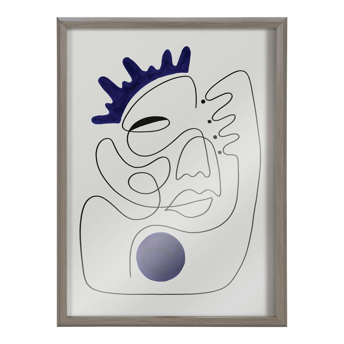 Blake El Ray Framed Printed Glass by Shatha Al Dafai