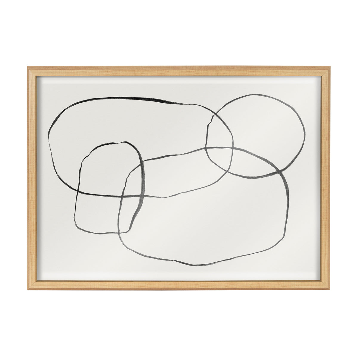 Blake 871 Modern Circles Framed Printed Glass by Teju Reval of SnazzyHues