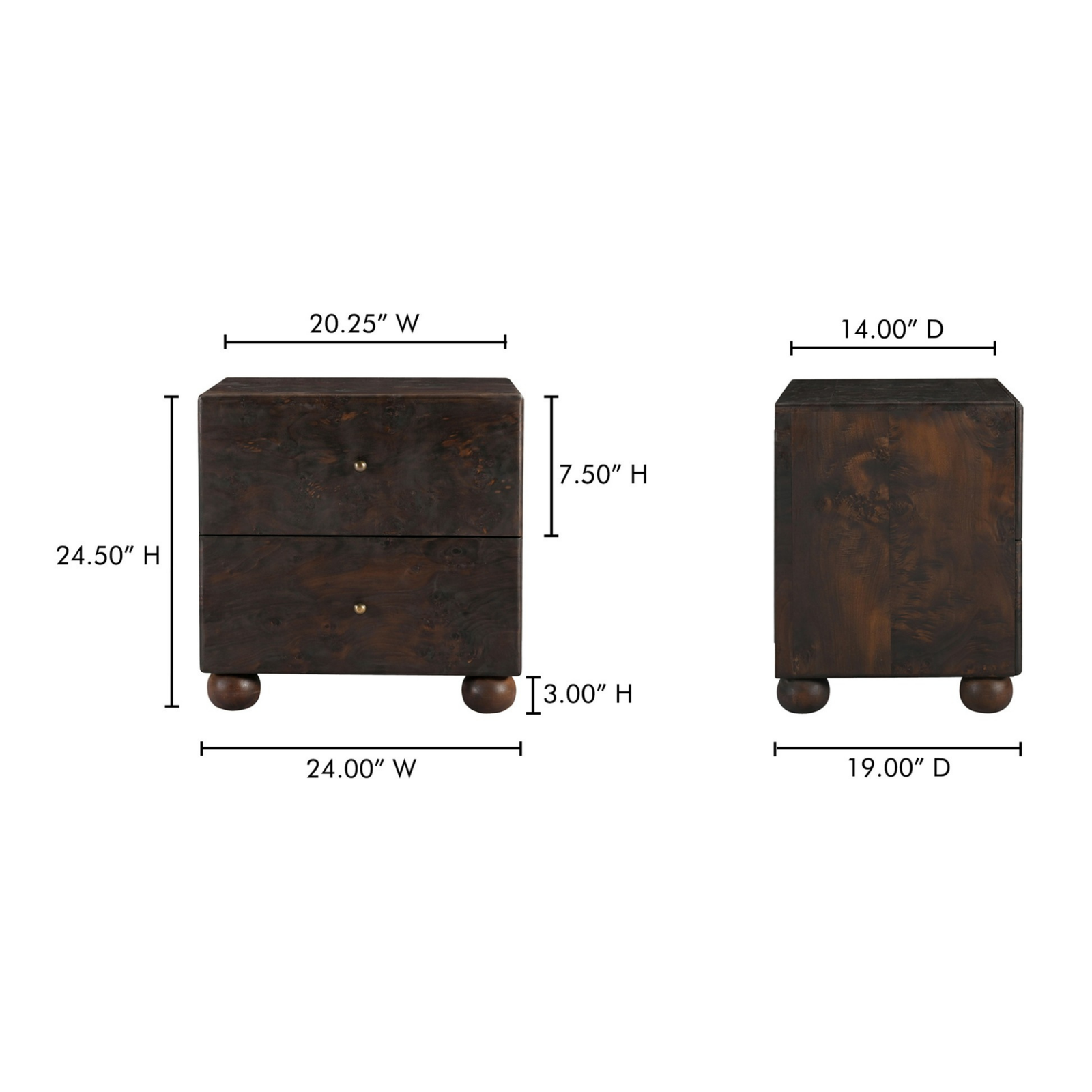 Jaxon Burl Nightstand