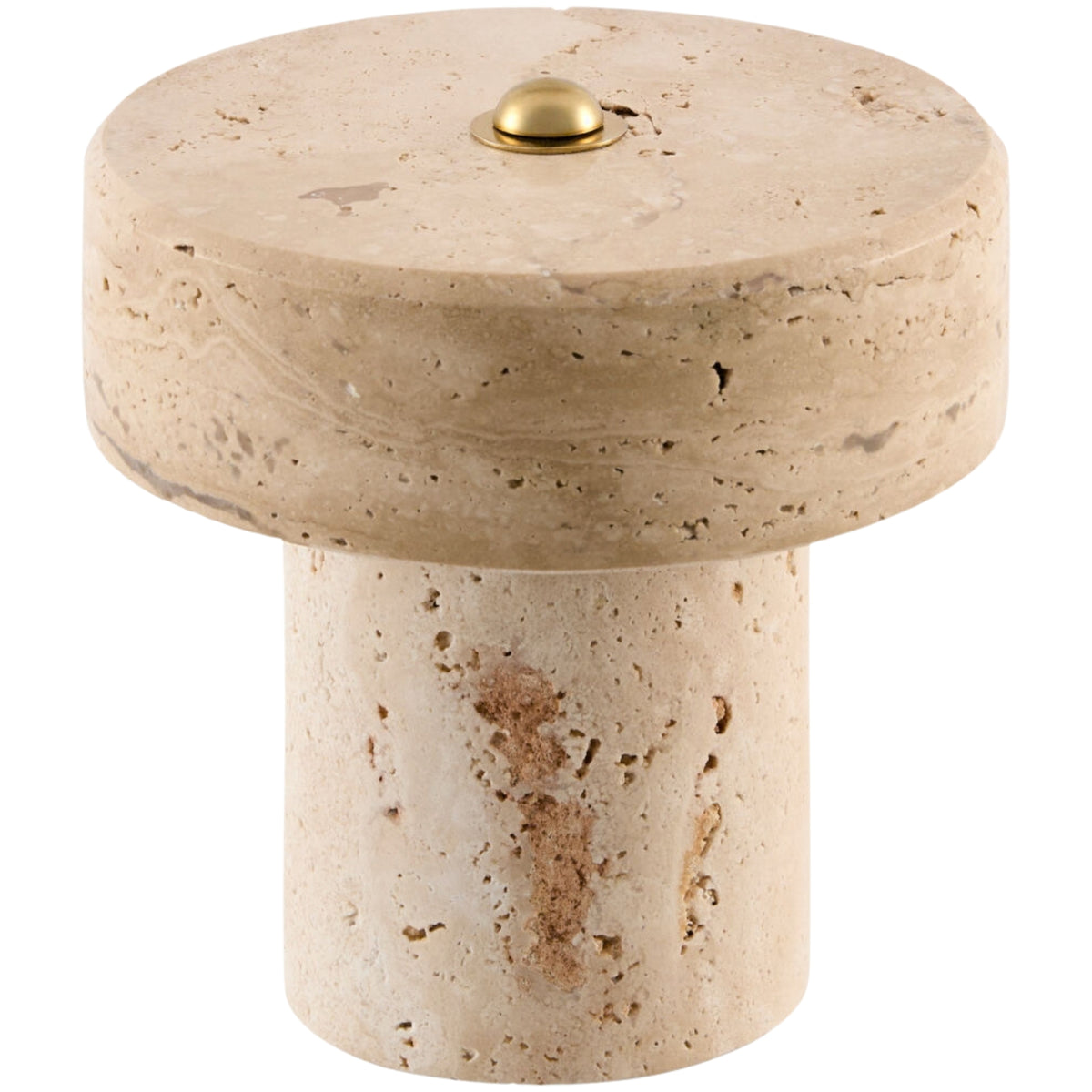 Silvia Mini Portable Travertine Table Lamp
