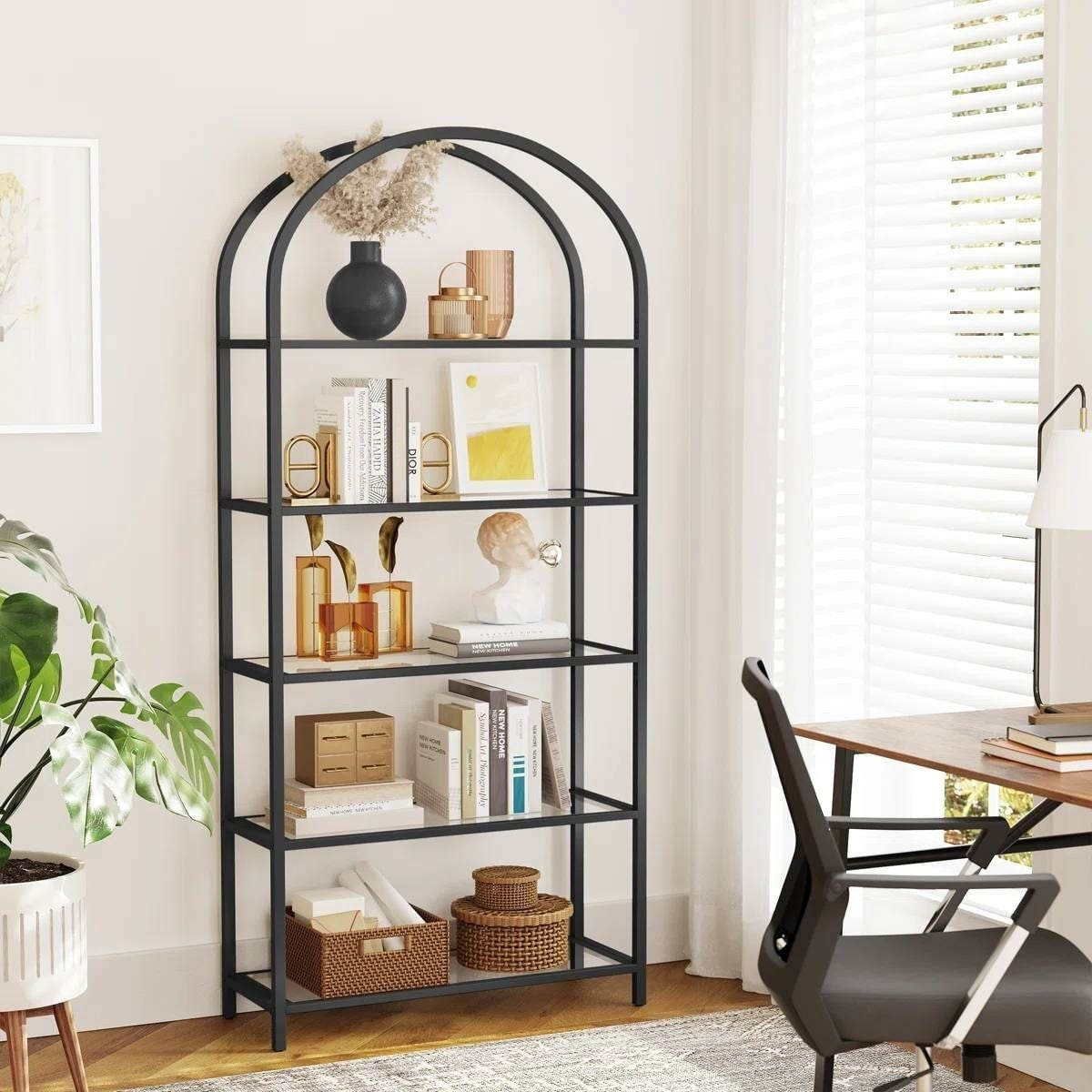 Lena Arched Etagere Bookcase