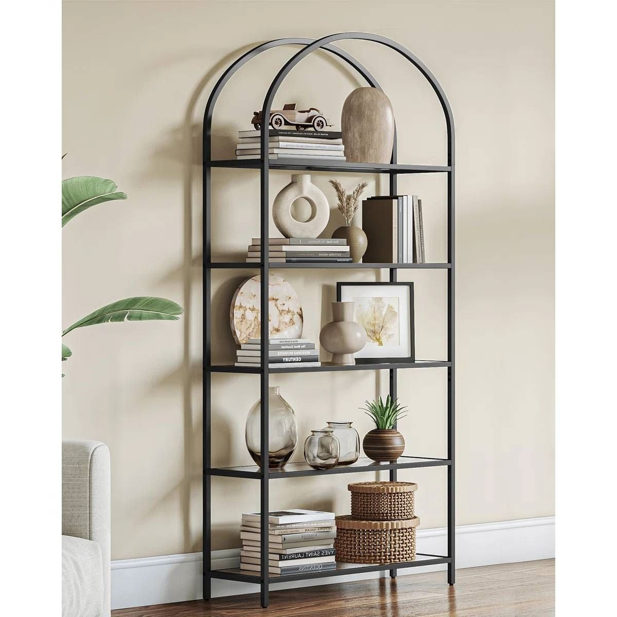 Lena Arched Etagere Bookcase