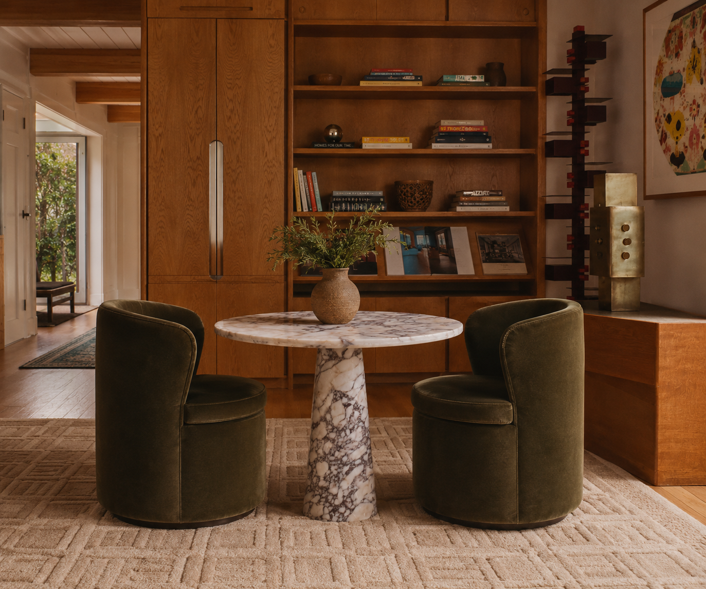 Claude Viola Marble Bistro Dining Table