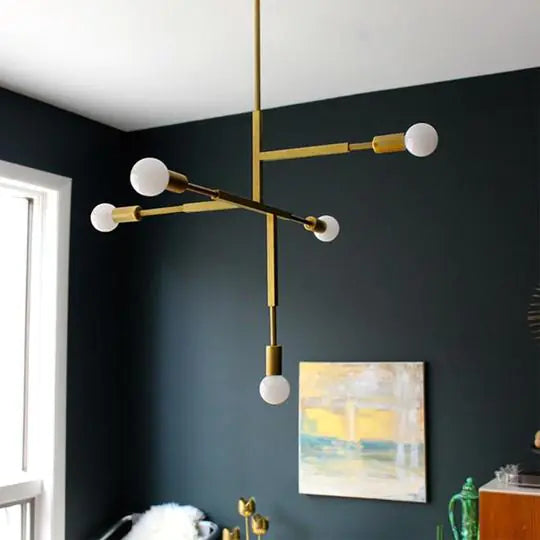 Modern Nordic Style Gold Pendant Light for Cafés and Rooms