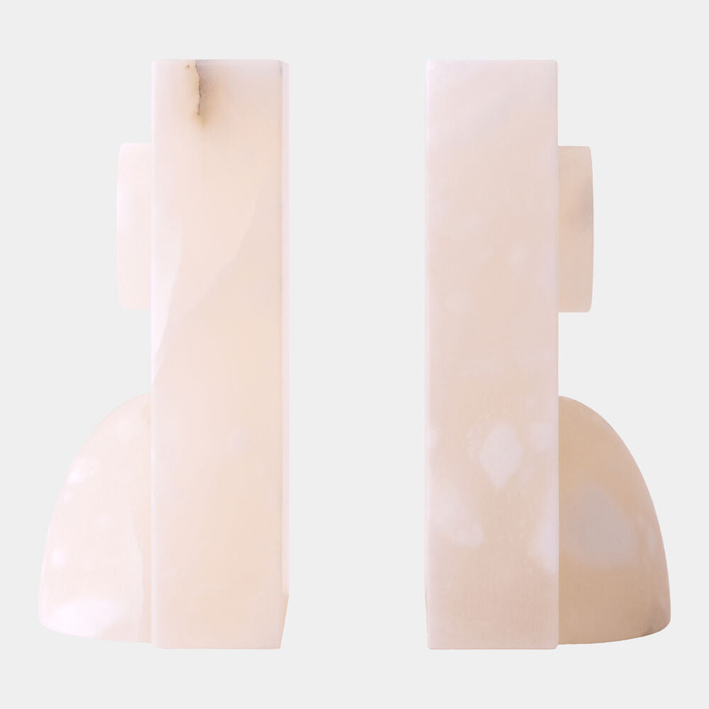 Folk Alabaster Bookends