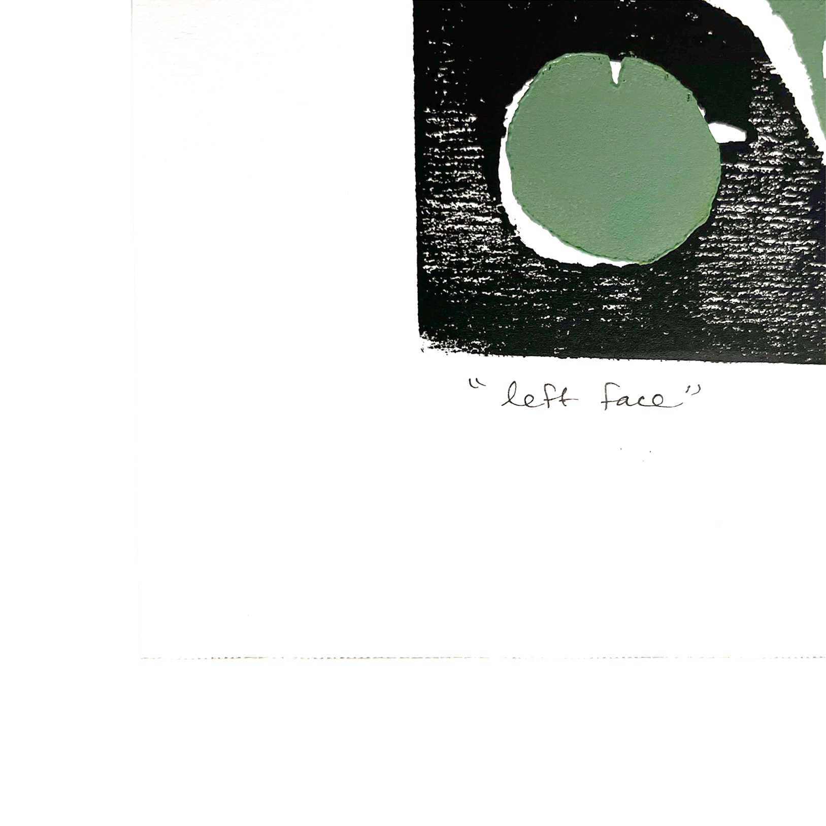 Left Face Block Print
