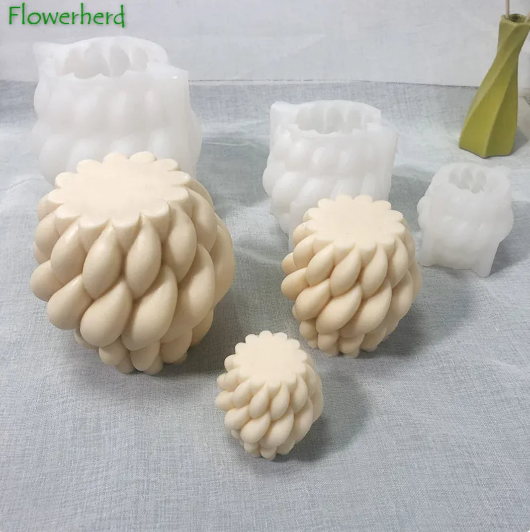 Geometric Twist Candle Mold