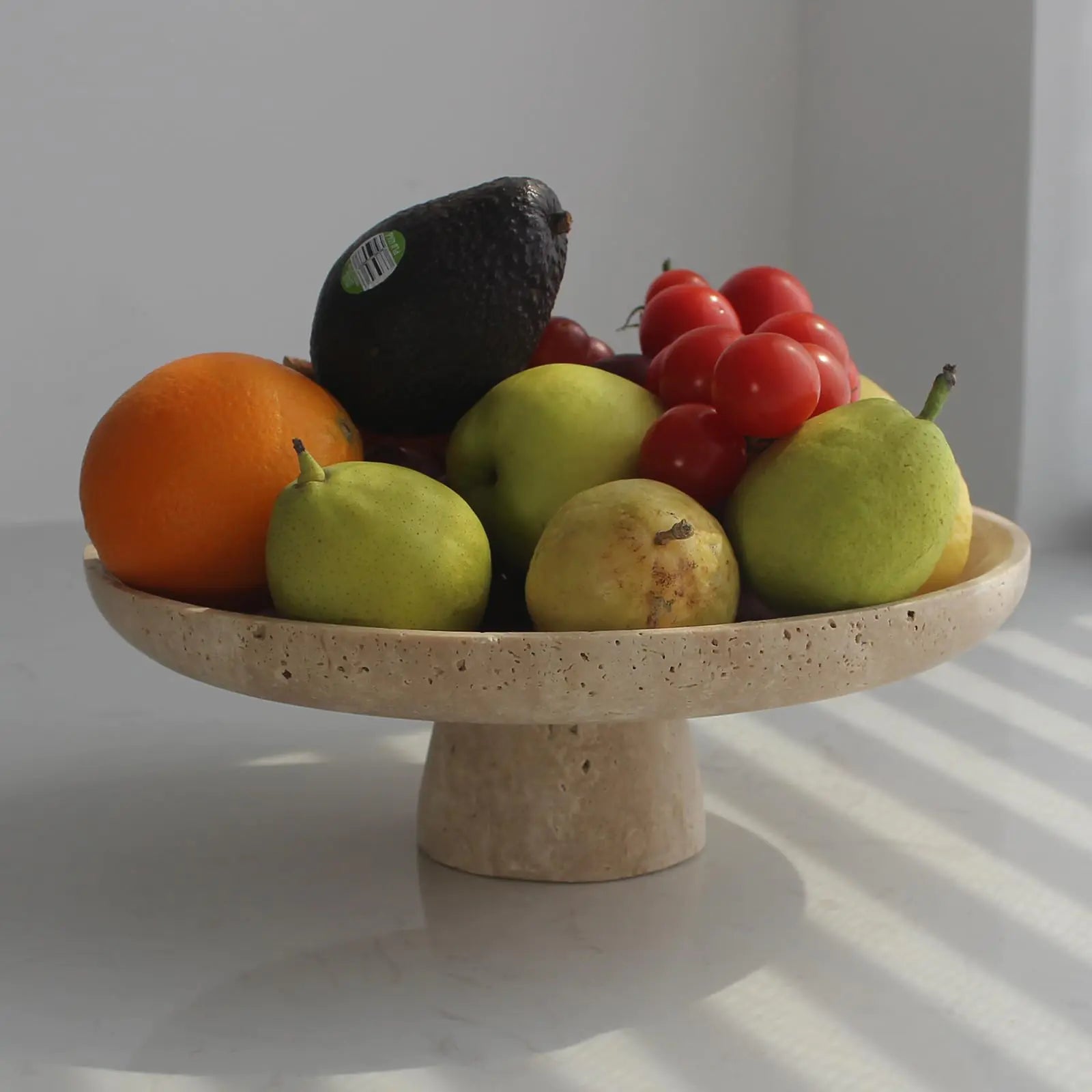 Adaline Travertine Fruit Bowl