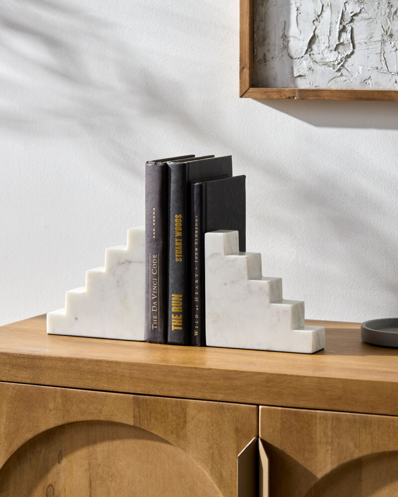 Ophelia Marble Bookends