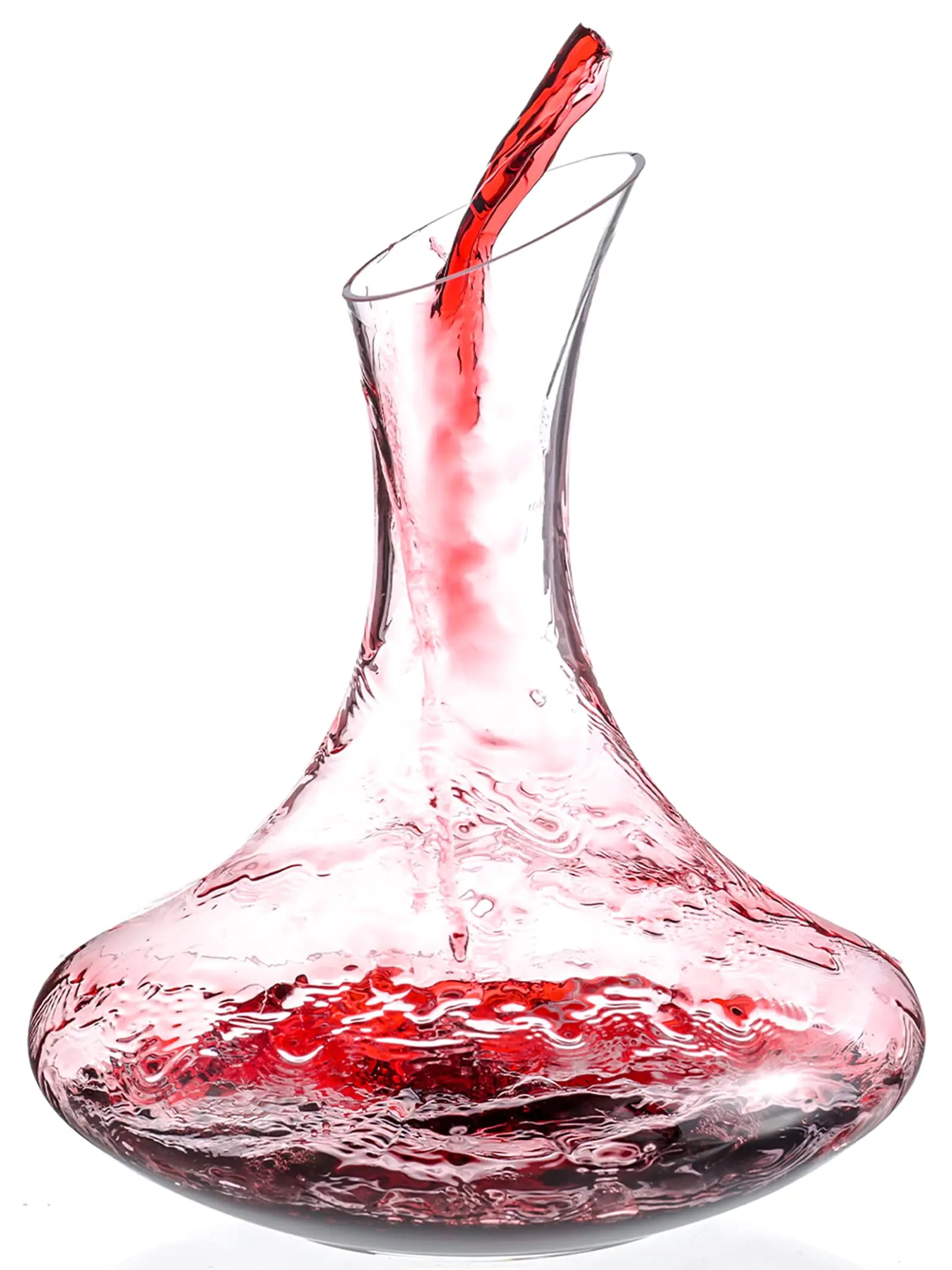 Wlasss Large Fancy Wine Decanter 1900ml/64oz Elegant Red Wine Carafe Decanter Hand Blown Lead-Free Crystal Glass Wine Carafe for White and Red wine Wine Accessories