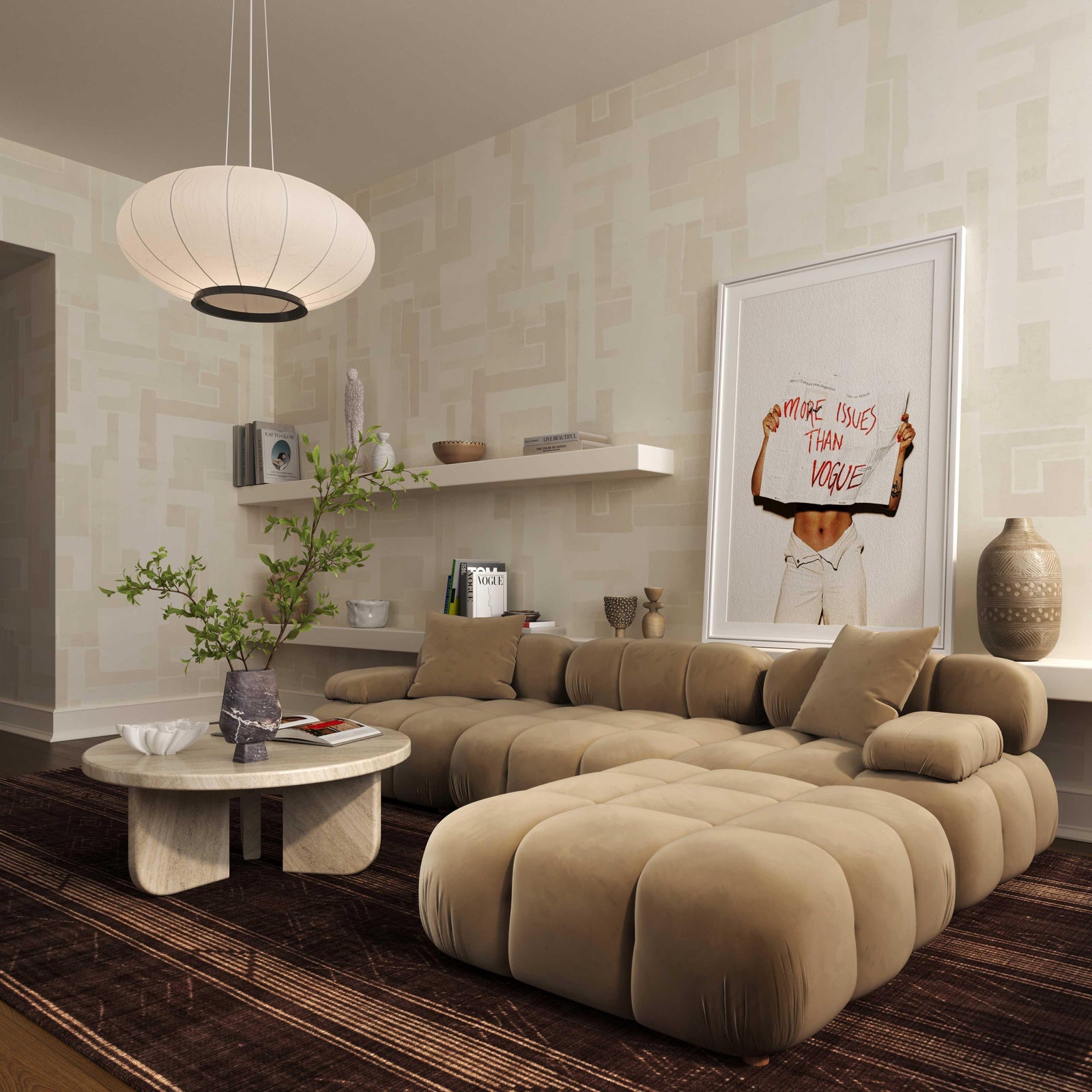 Meera Performance Velvet Modular Sofa