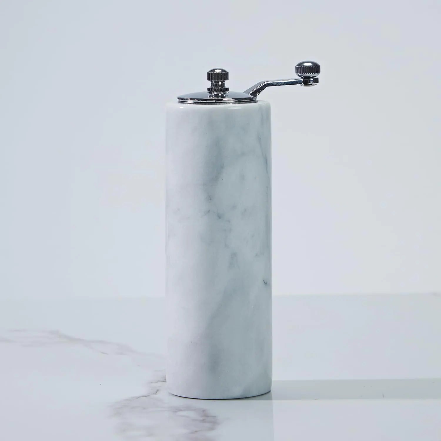 Generic White Marble Pepper Grinder Marble Pepper Grinder For Kitchen Restaurant Marble Kitchen Supplies Salt And Pepper Grinder (Miller) 2.2W x 2.2D x 6H