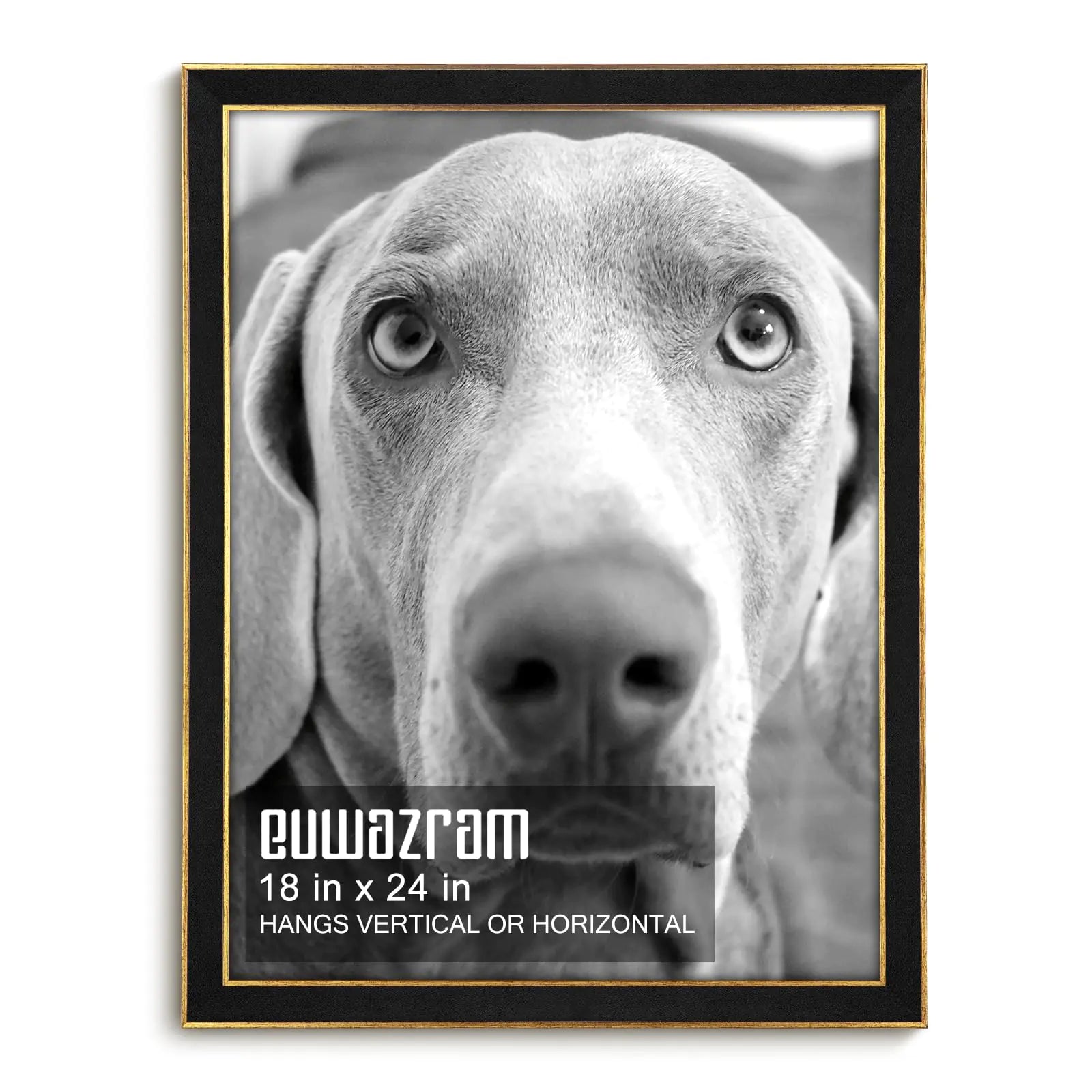 euwazram Suede 18x24 Frame - Single Frame Christmas Christmas Elegant Black 18 x 24 Poster Frame 18x24 Picture Frame for Artwork Puzzles Photos and Movie Posters