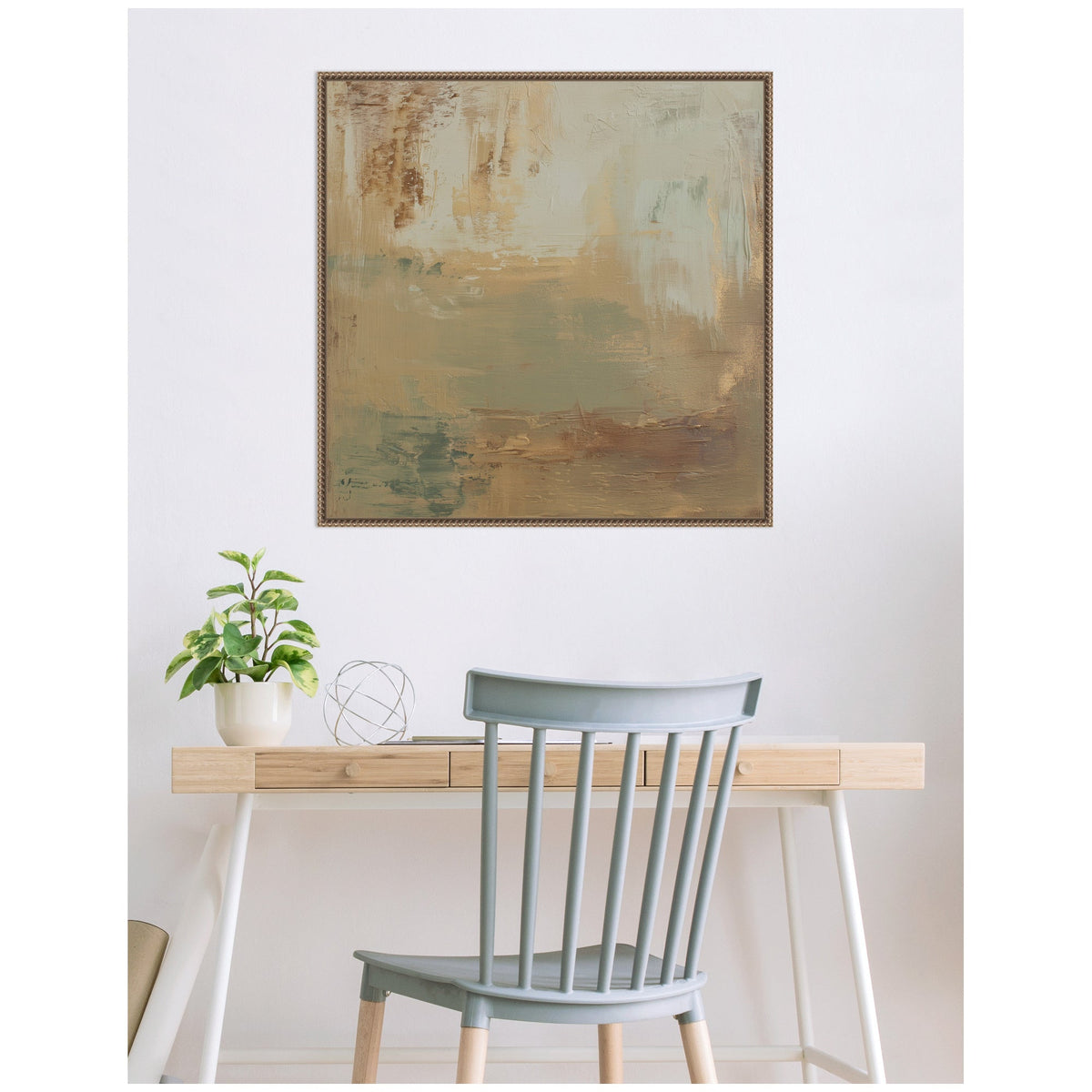 Sage Horizon No. 3 by Amy Lighthall Framed Canvas Wall Art Print