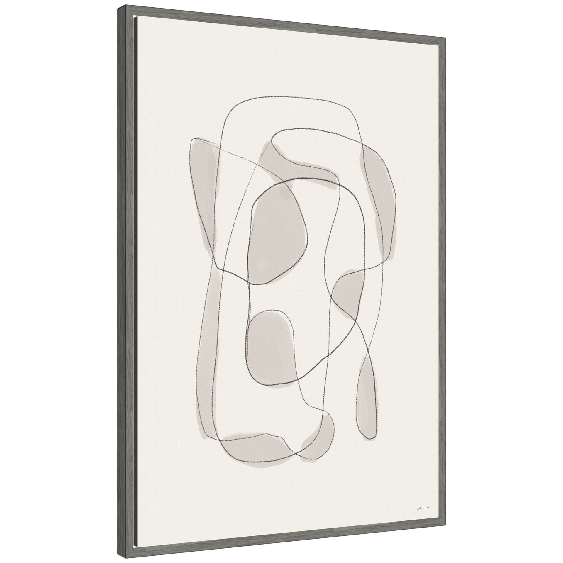 Minimalist Lines by Gabrielly Guedes Framed Canvas Wall Art Print