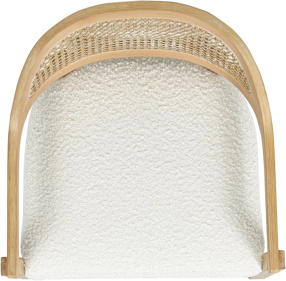 Americana Mid Century Modern 26 Inch Cane Back Counter Stool